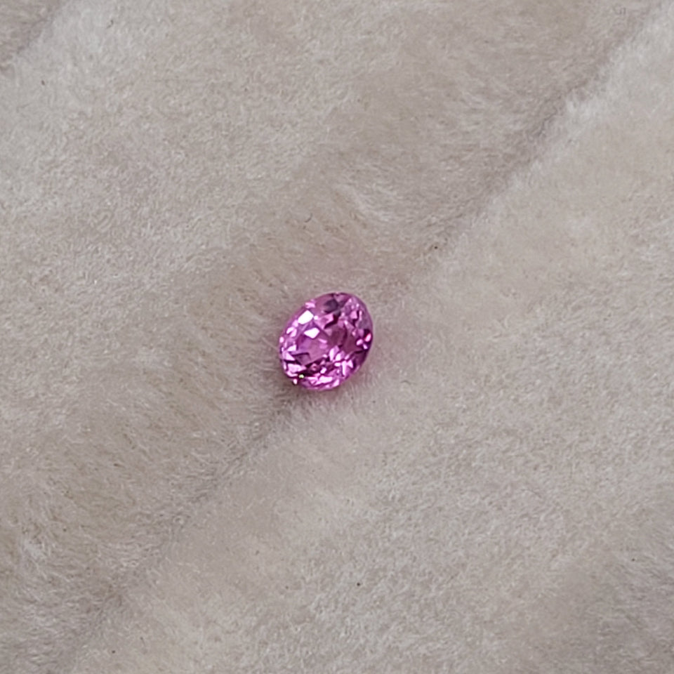 0.23 CT Natural Pink Sapphire - Unheated_grey_background