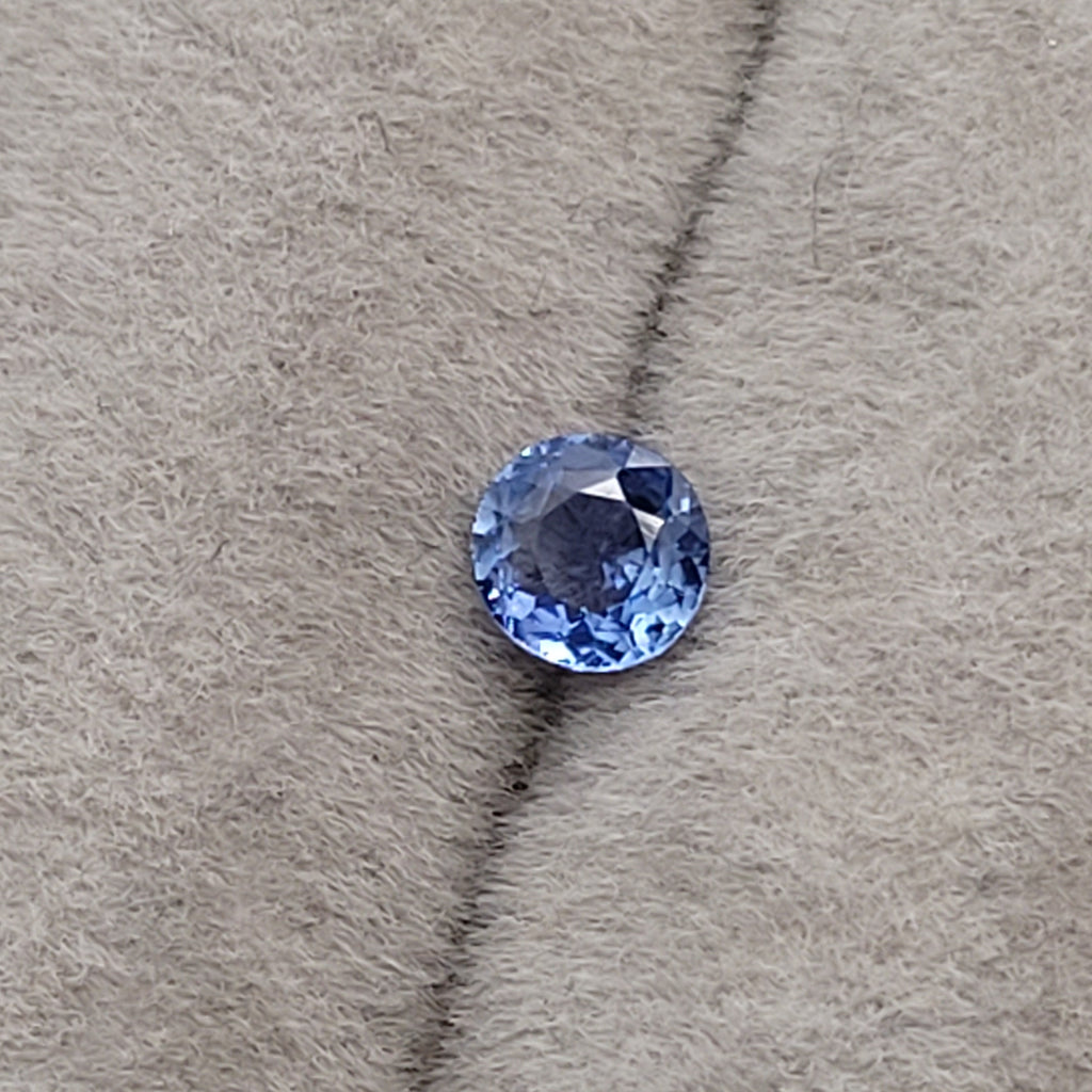 0.44 CT Natural Blue Sapphire - Unheated_grey_background