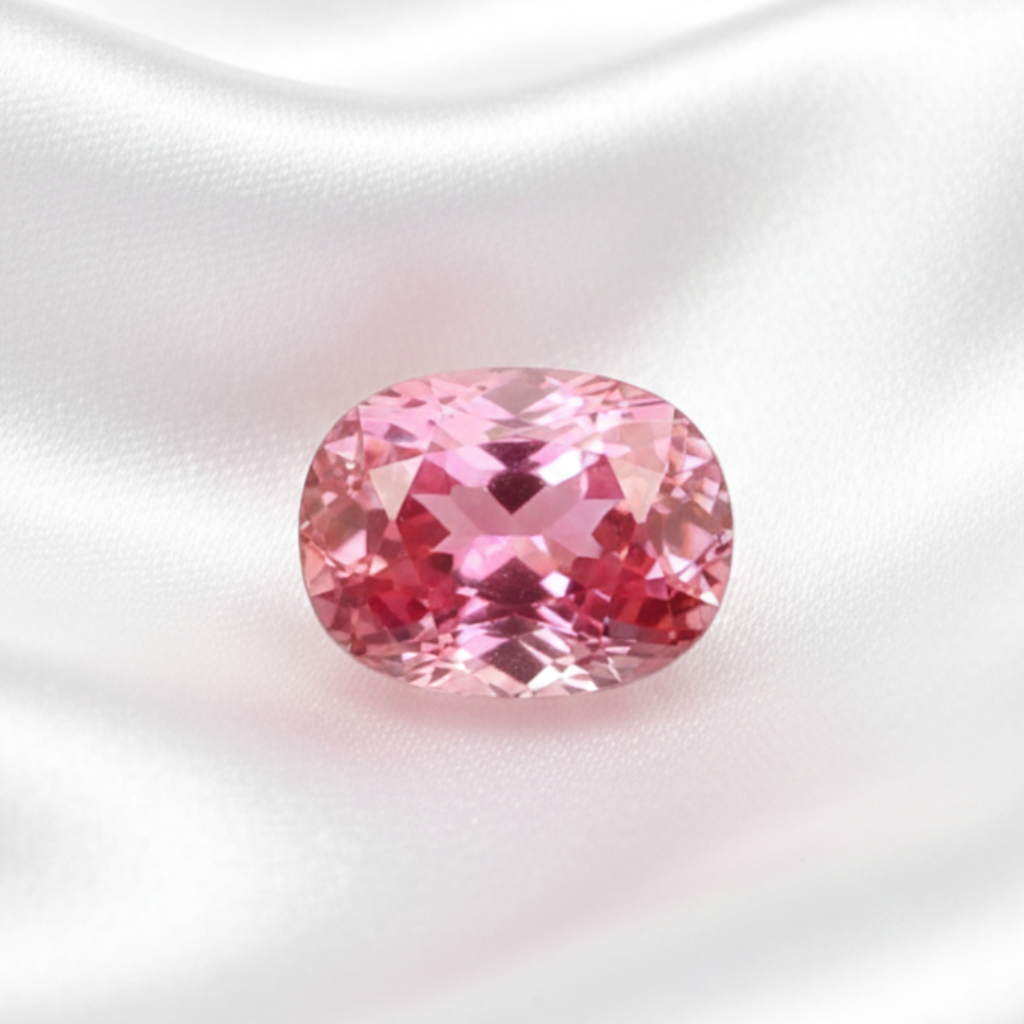 0.50 CT Natural Padparadscha Sapphire - Heated_silky_background