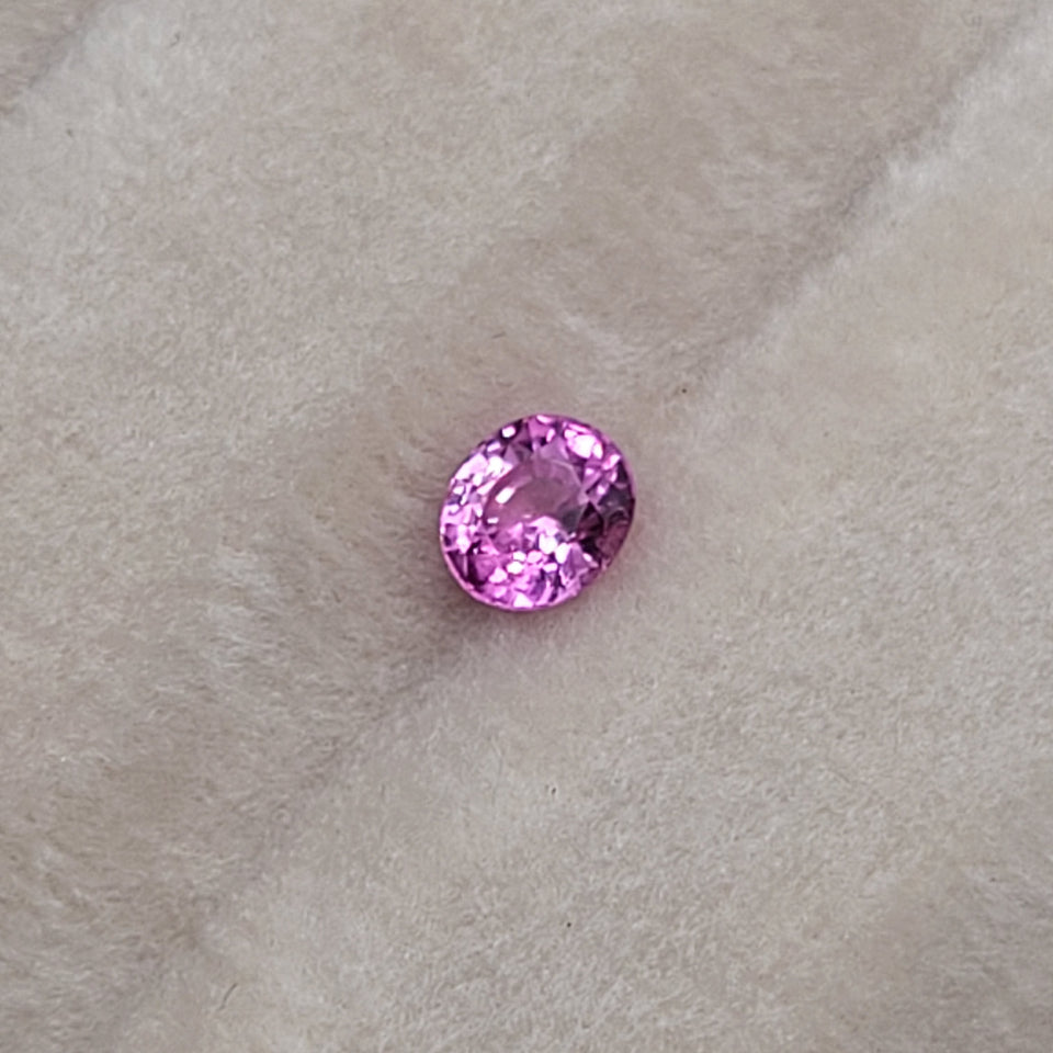 0.50 CT Natural Pink Sapphire - Unheated_grey_background