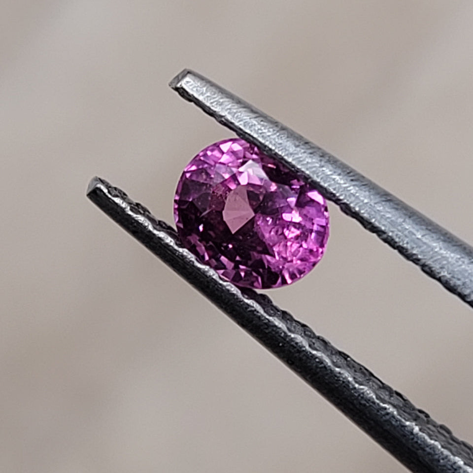 0.50 CT Natural Pink Sapphire - Unheated_heldby_tweezer