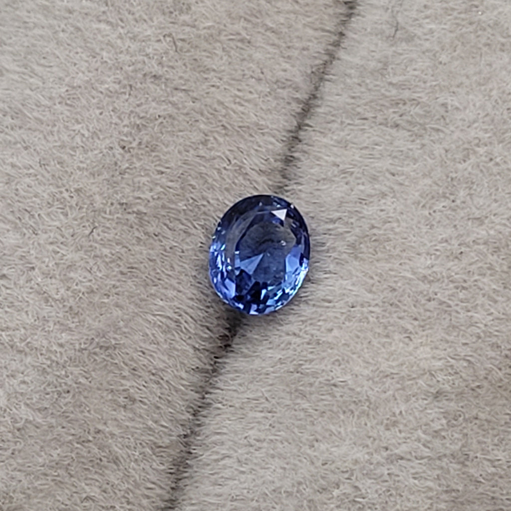 0.57 CT Natural Blue Sapphire - Unheated_grey_background