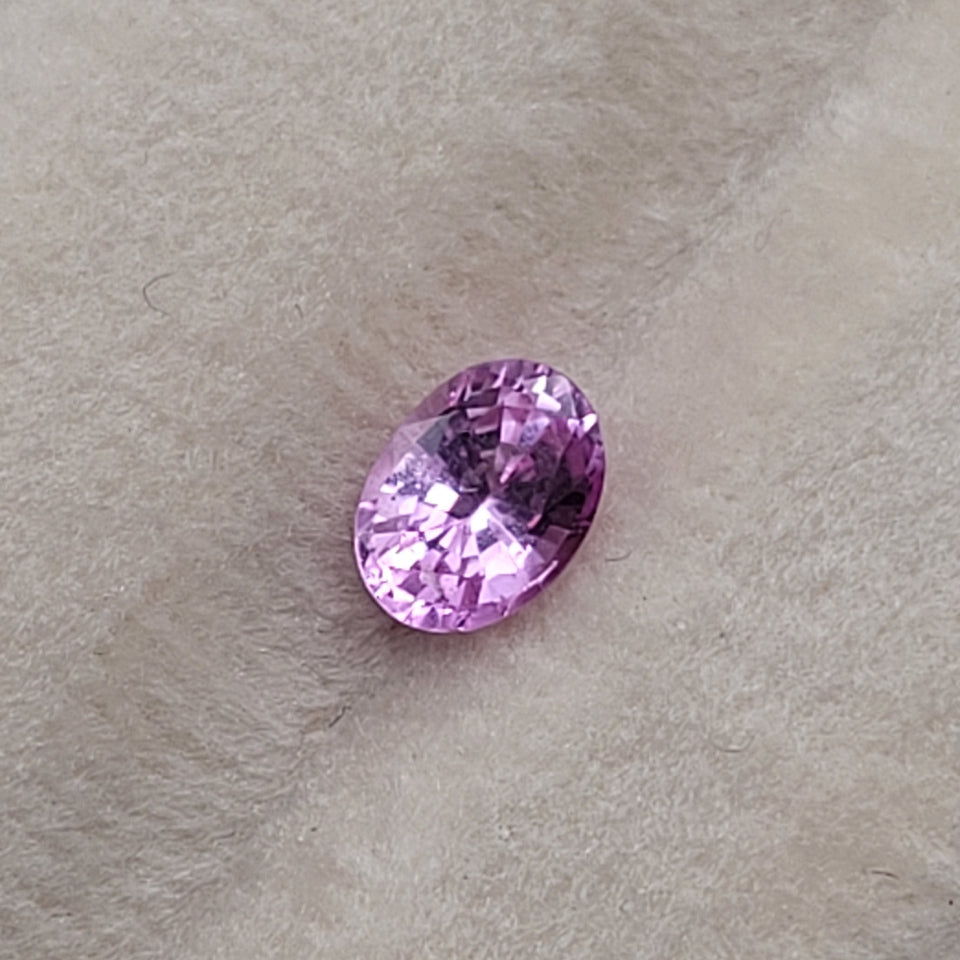 0.73 CT Natural Pink Sapphire - Unheated_grey_background