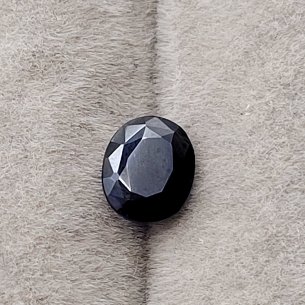 1.20 CT Natural Blue Sapphire - Unheated_grey_background