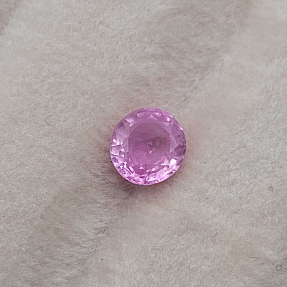 1.25 CT Natural Pink Sapphire - Unheated_grey_background