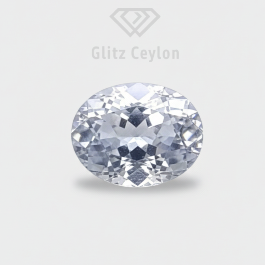 1.26 CT Natural White Sapphire - Unheated_white_background