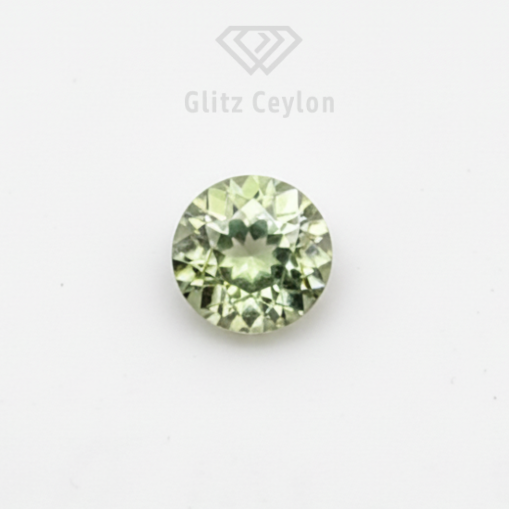 1.30 CT Natural Green Sapphire - Heated_white_background