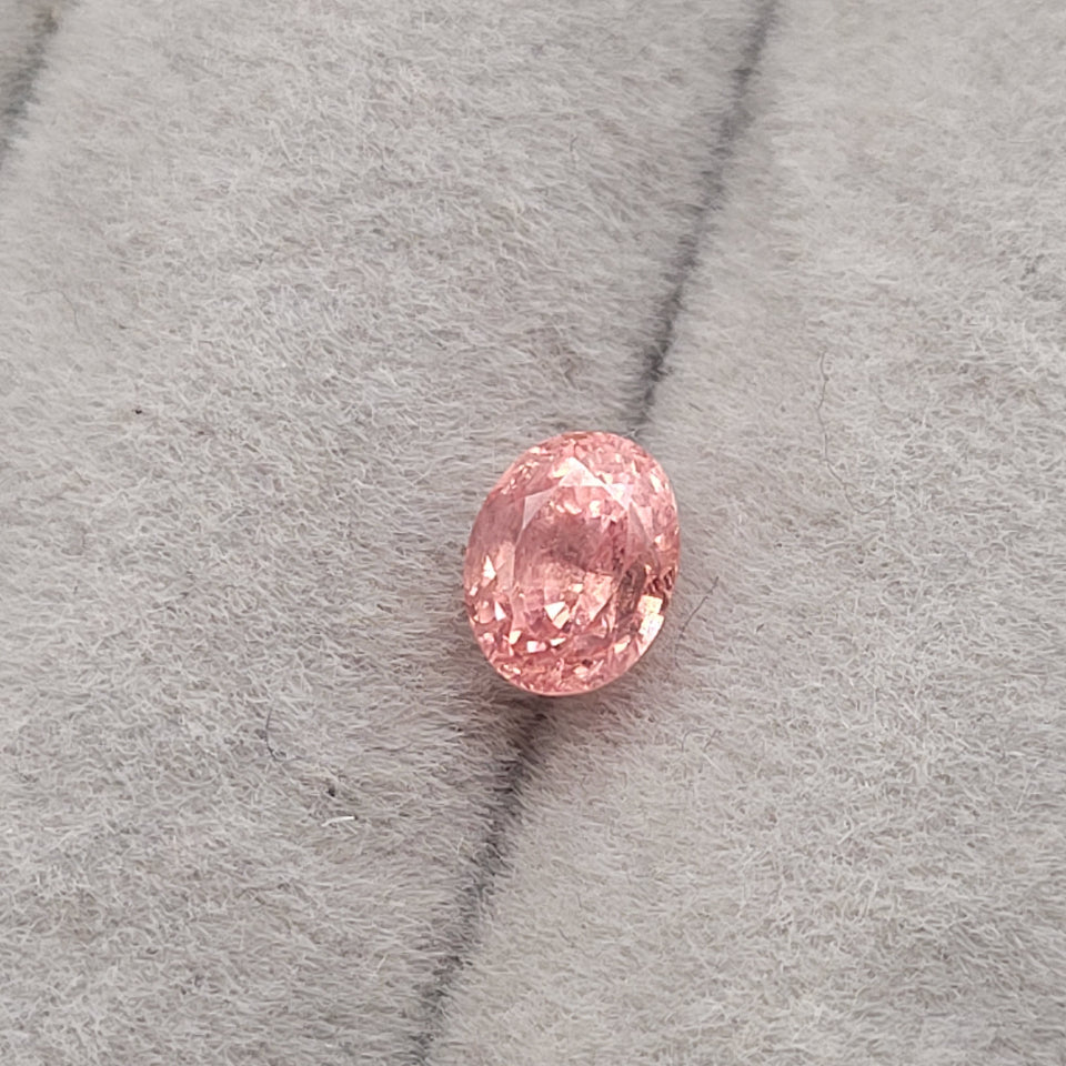 1.32 CT Natural Padparadscha Sapphire - Unheated_grey_background