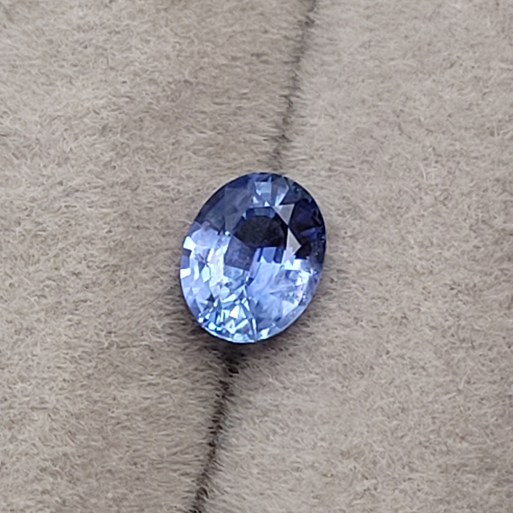 1.43 CT Natural Blue Sapphire - Unheated_grey_background