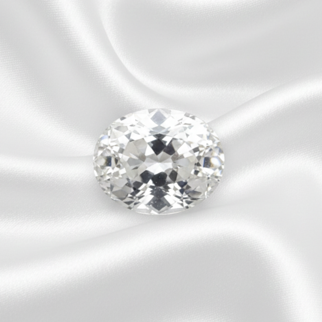 1.45 CT Natural White Sapphire - Unheated_silky_background