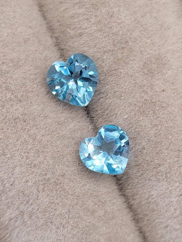 2.30 Carat  Natural Blue Topaz Pair