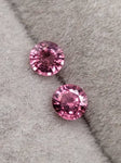 3.6 mm  Natural Pink Sapphire Pair Unheated