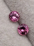 3.9 mm  Natural Pink Sapphire Pair Unheated