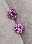 4.6 mm  Natural Pink Sapphire Pair Unheated