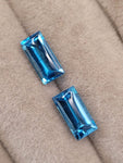 4.00 Carat  Natural Blue Topaz Pair