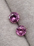 4.6 mm  Natural Pink Sapphire Pair Unheated