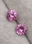 4.5 mm  Natural Pink Sapphire Pair Unheated