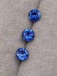 0.90 Carat  Natural Blue Sapphire Set of 3 Unheated