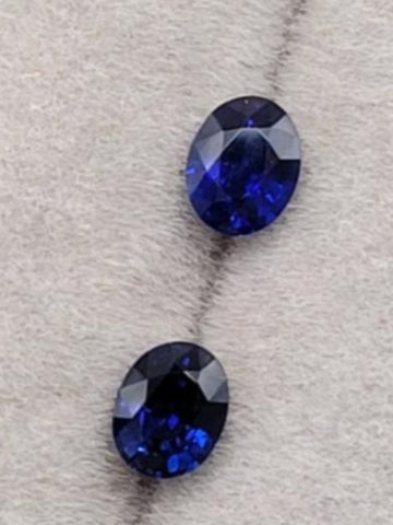 1.20 Carat  Natural Blue Sapphire Pair Unheated