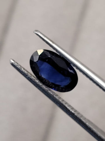 1.30 Carat  Natural Dark Blue Sapphire  Unheated