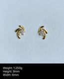 Flower Stud Earrings - USD 105